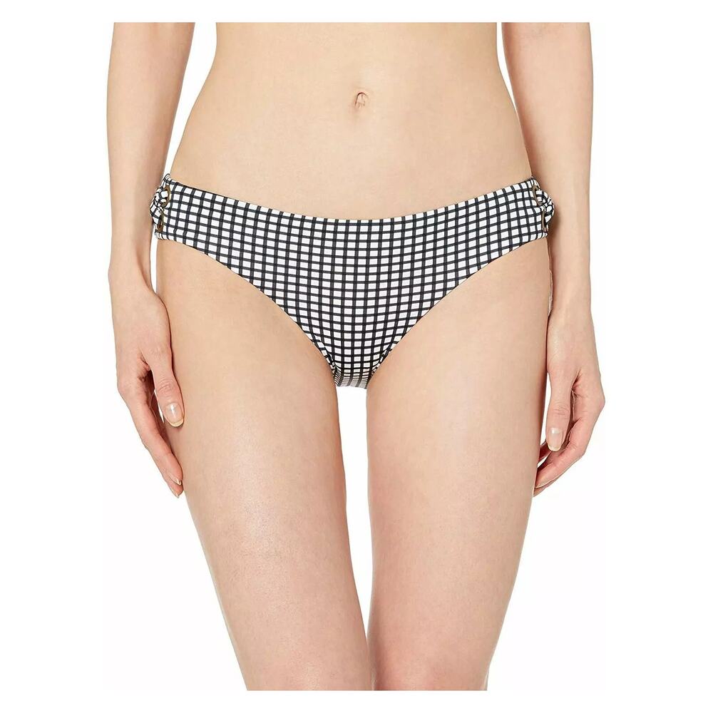 NWT Roxy Women's White Printed Beach Classics Lined 70s Swimsuit Bottom Size S